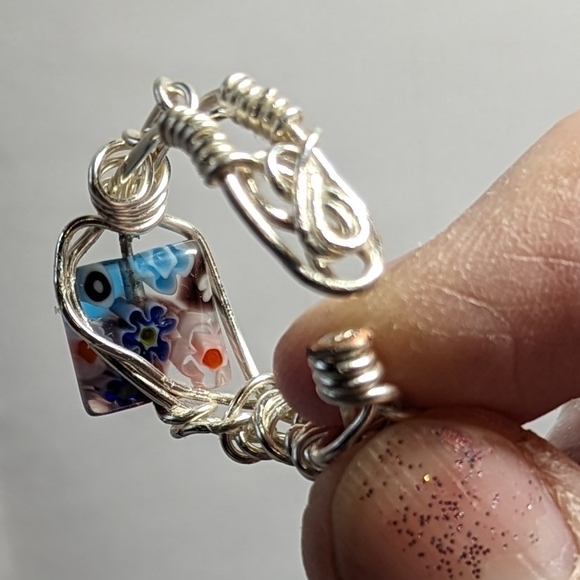 Colorful Wire Wrapped Ring - Picture 3 of 4